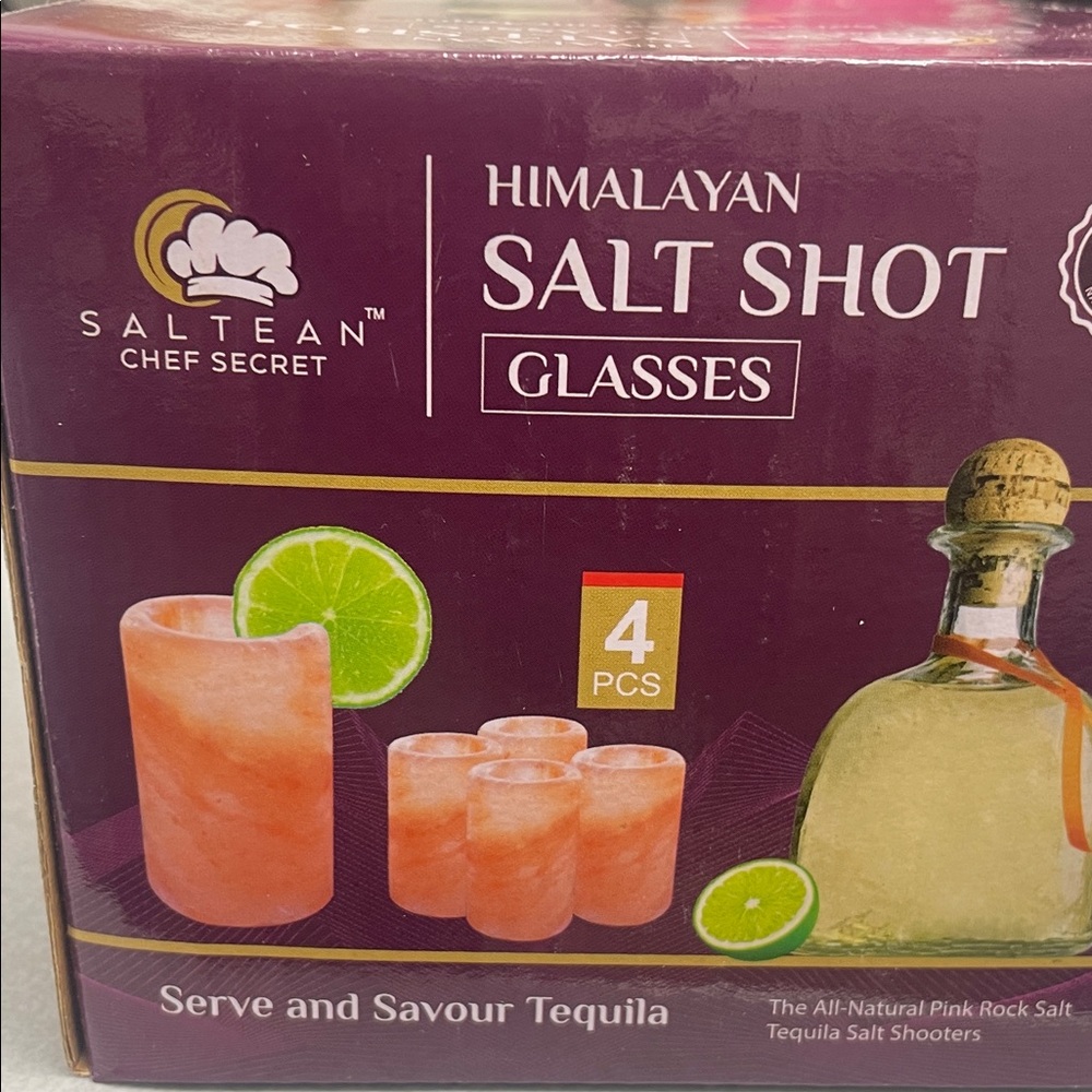 Pink Salt Shot Glasses Set